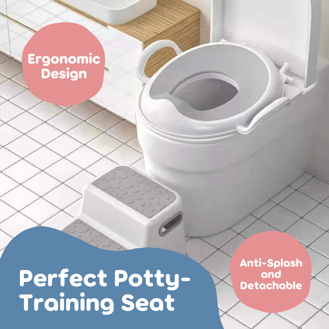 Pibi Baby Potty Training Siège de toilette rembourré avec poignées Âge – 12 mois à 6 ans