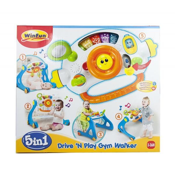 Winfun 5-in-1 Baby Play Gym/Walker Multicolor Age- 9 Months & ABove