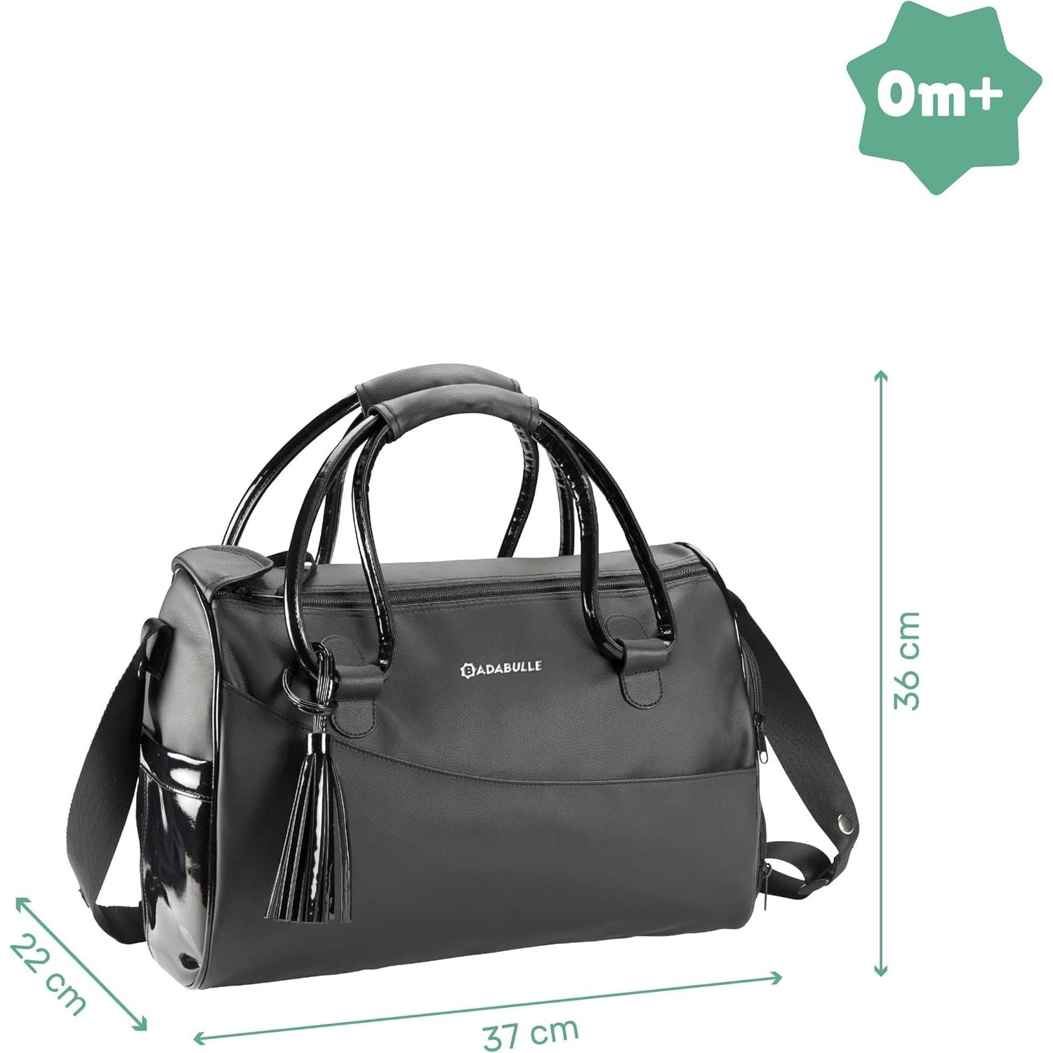 Babdabulle Baby Changing Bag Glossy Black B043011