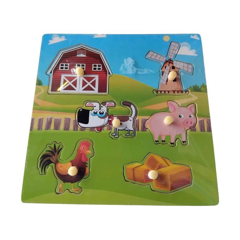 Acool Toys Farm Wooden Puzzle Multicolor Age- 3 Years & Above