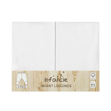 Luna & Lily 2-Pack Footed Leggings IT4622 White