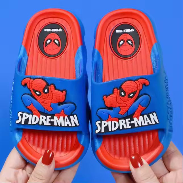 Marvel Spiderman Cute Waterproof Kids Slippers Blue/Red