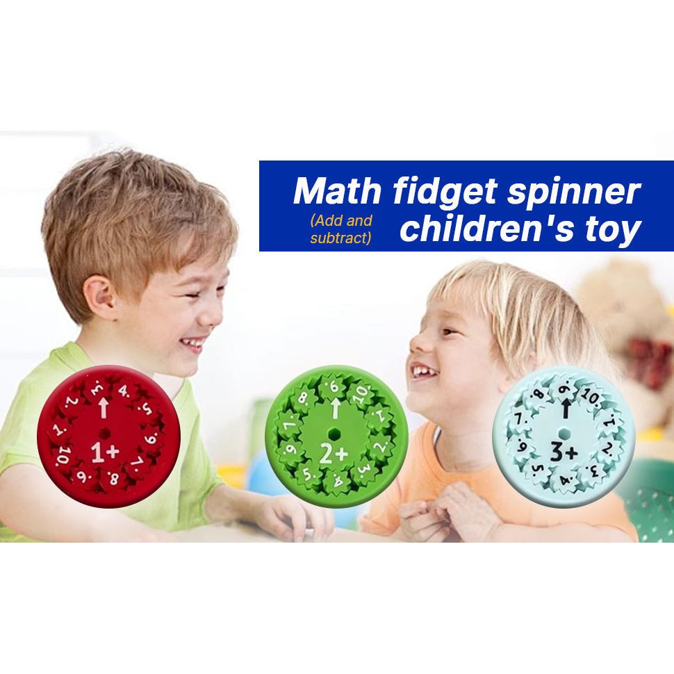 Pibi 2-in-1 Kids Educational Maths Fidget Spinner (Multiplication & Division Addition) 9 Pieces Age- 5 Years & Above