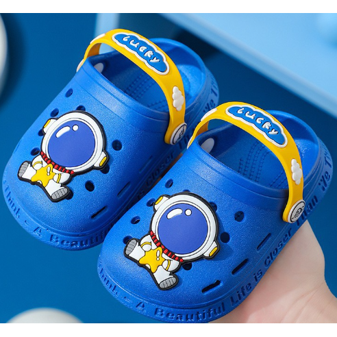 Pibi Boys Cute Space Astronaut Rabbit Clogs Blue