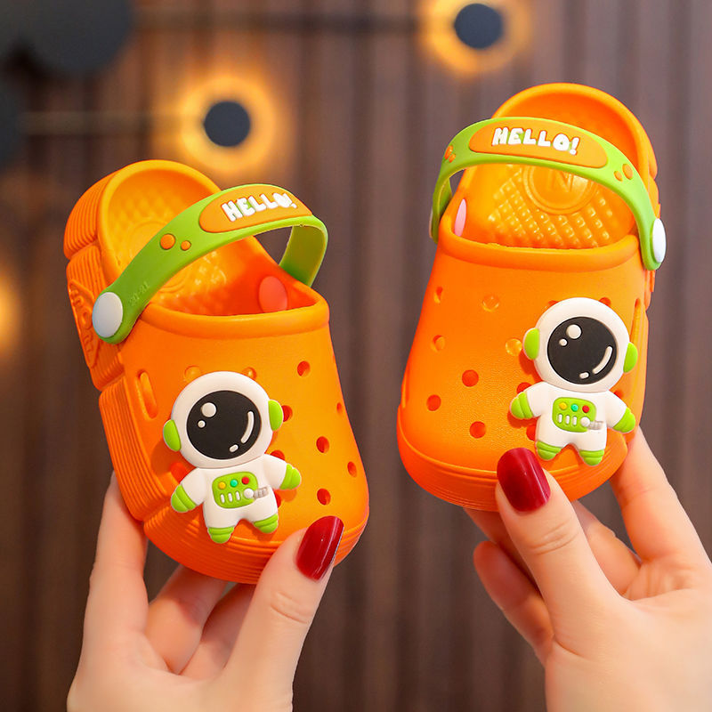 Pibi Cute Kids Astro Clogs Orange/Green