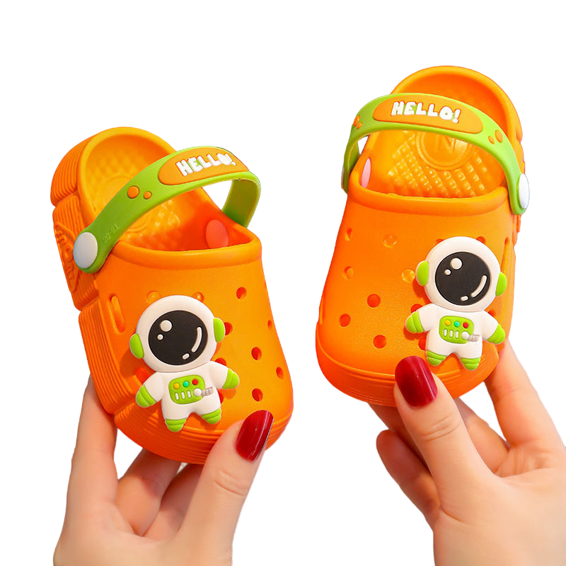 Pibi Cute Kids Astro Clogs Orange/Green