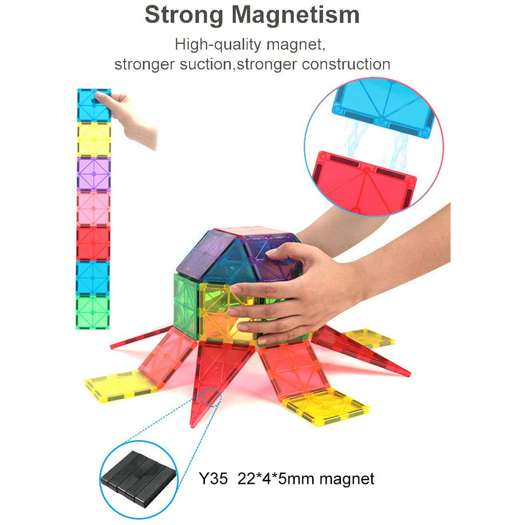 Pibi MNTL 108 Pieces Star Magnet Tile Toy Set (Classic) BH-MT04 Multicolor Age- 3 Years & Above