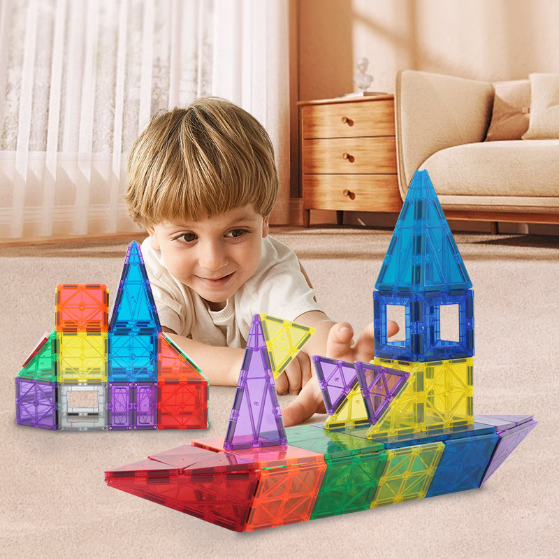 Pibi MNTL 108 Pieces Star Magnet Tile Toy Set (Classic) BH-MT04 Multicolor Age- 3 Years & Above