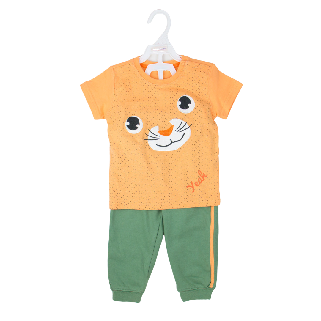 Motherschoice Ensemble 2 pièces bébé garçon mignon lion (t-shirt + pantalon) IT9446