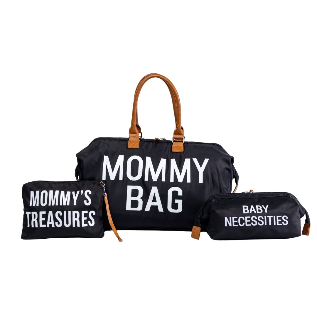 Pibi Mommy Tote Lot de 3 sacs à couches Noir