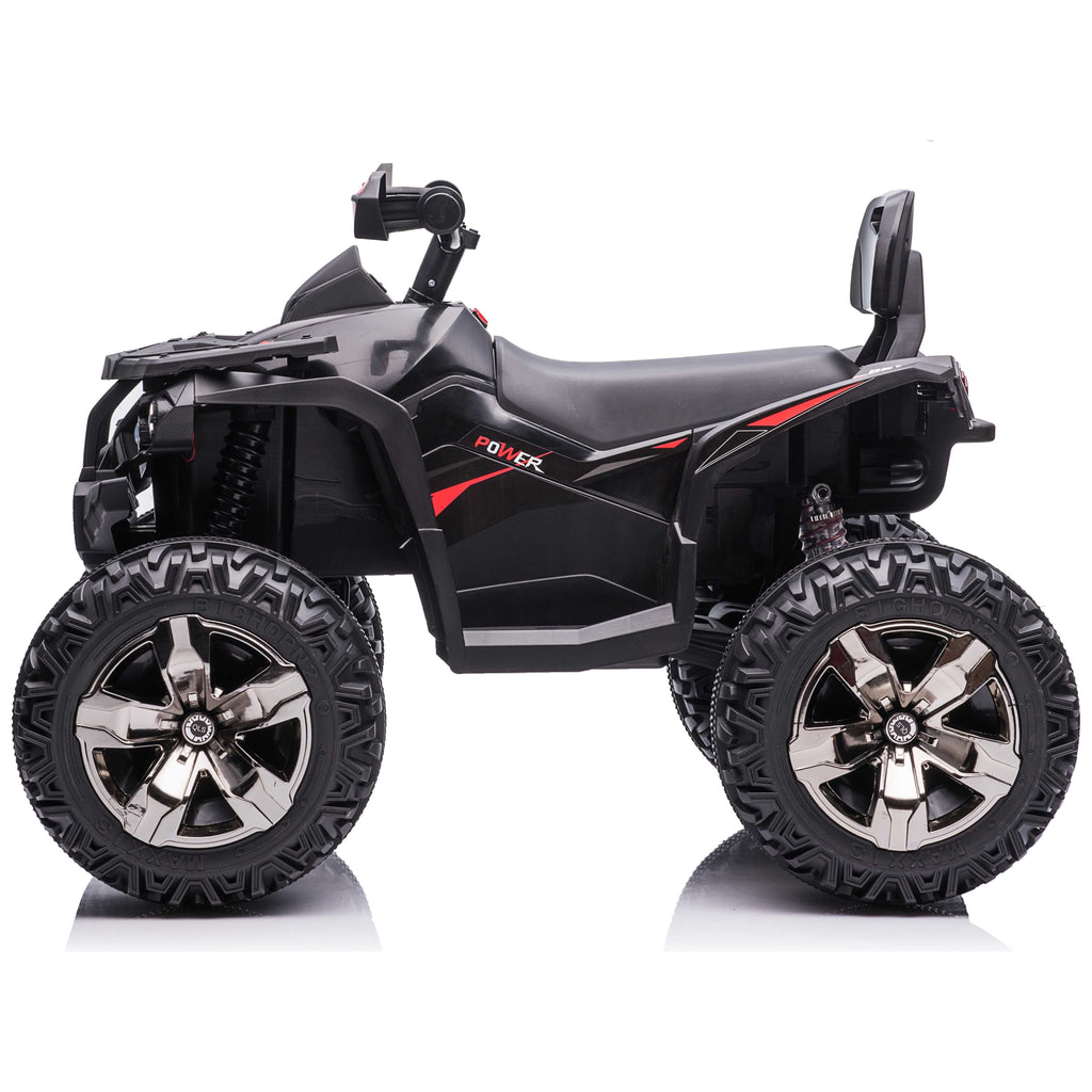 Pibi 12V High Power Long Quad Motor Bike Ride-on QLS3288 Black Age- 3 Years & Above