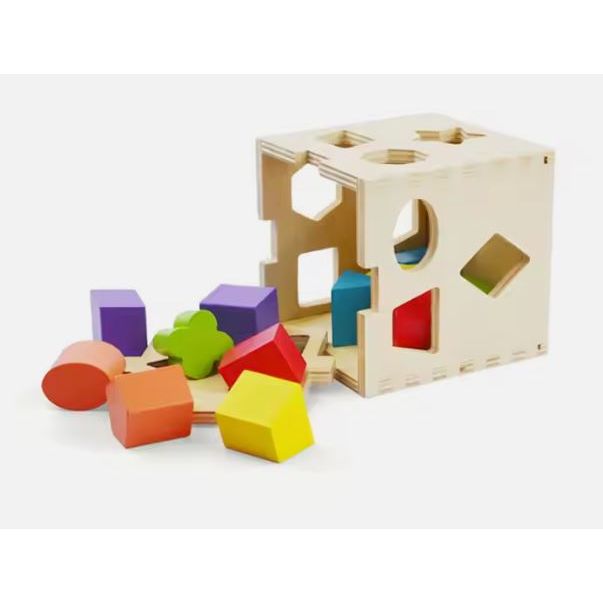 Acool Toys Wooden Shape Sorter Box Multicolor Age- 18 Months & Above