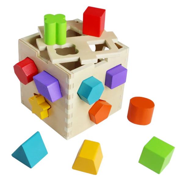 Acool Toys Wooden Shape Sorter Box Multicolor Age- 18 Months & Above