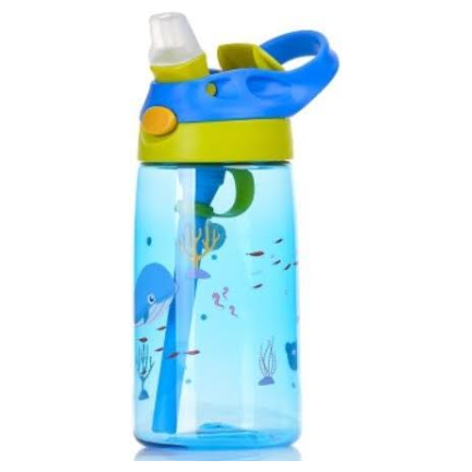 Pibi Aquatic Animals Tritan Sipper/ Water Bottle 480ml Light Blue/Yellow Age- 12 Months & Above