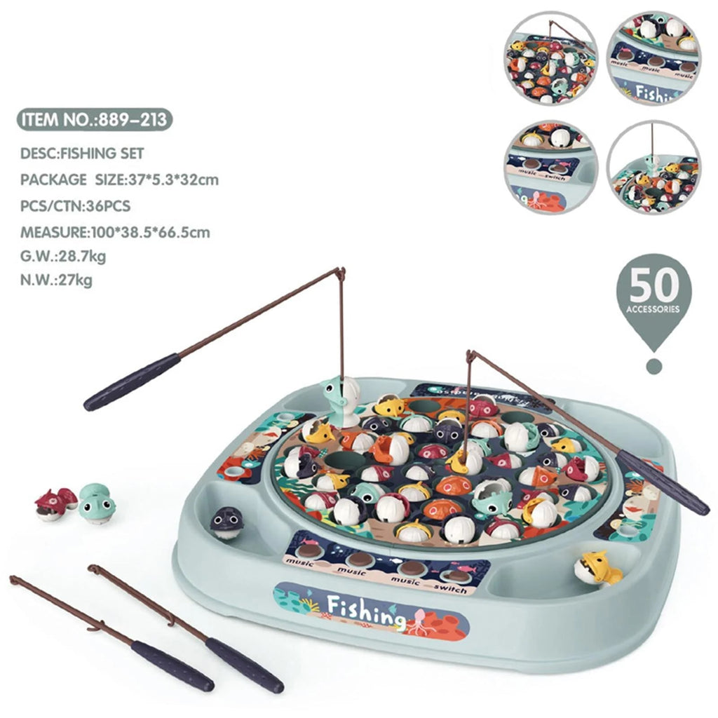 Pibi Beibe Good Fishing Game with 50 Accessories Blue Age- 3 Years & Above MJ1827056