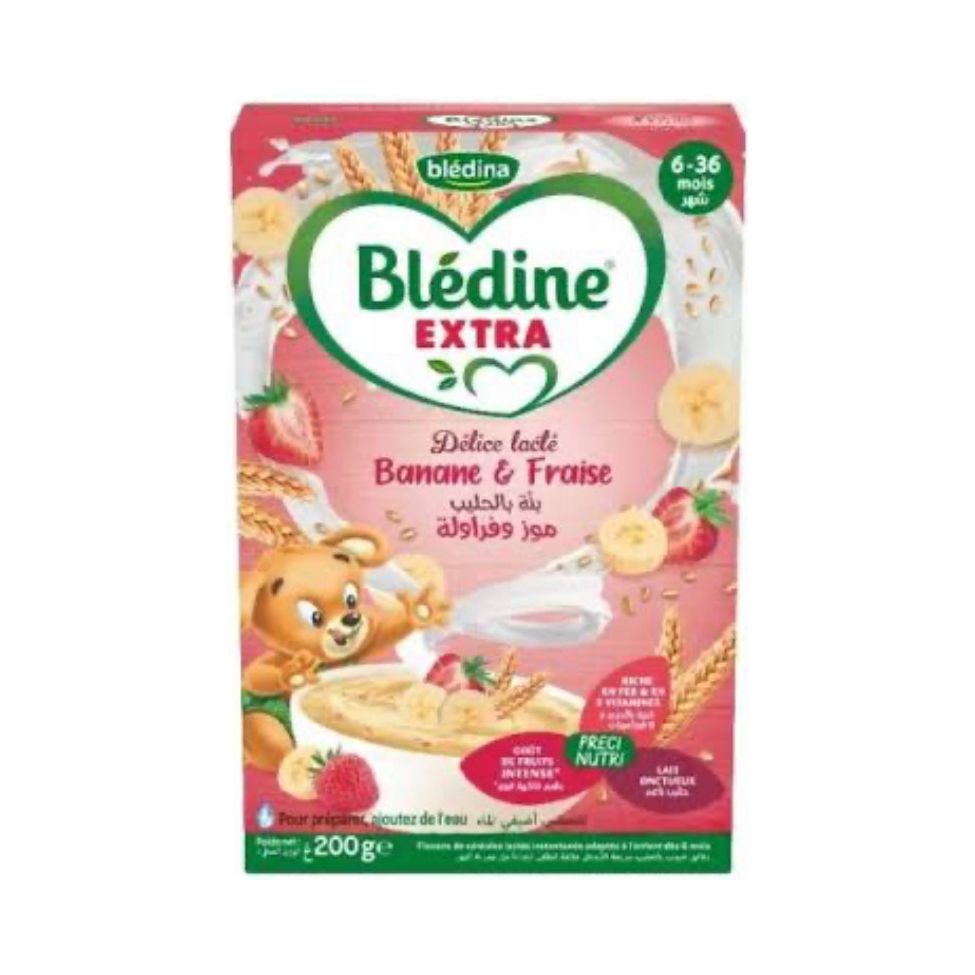 Lait Bledina Extra Banane & Fraise 6-36M 200Gm