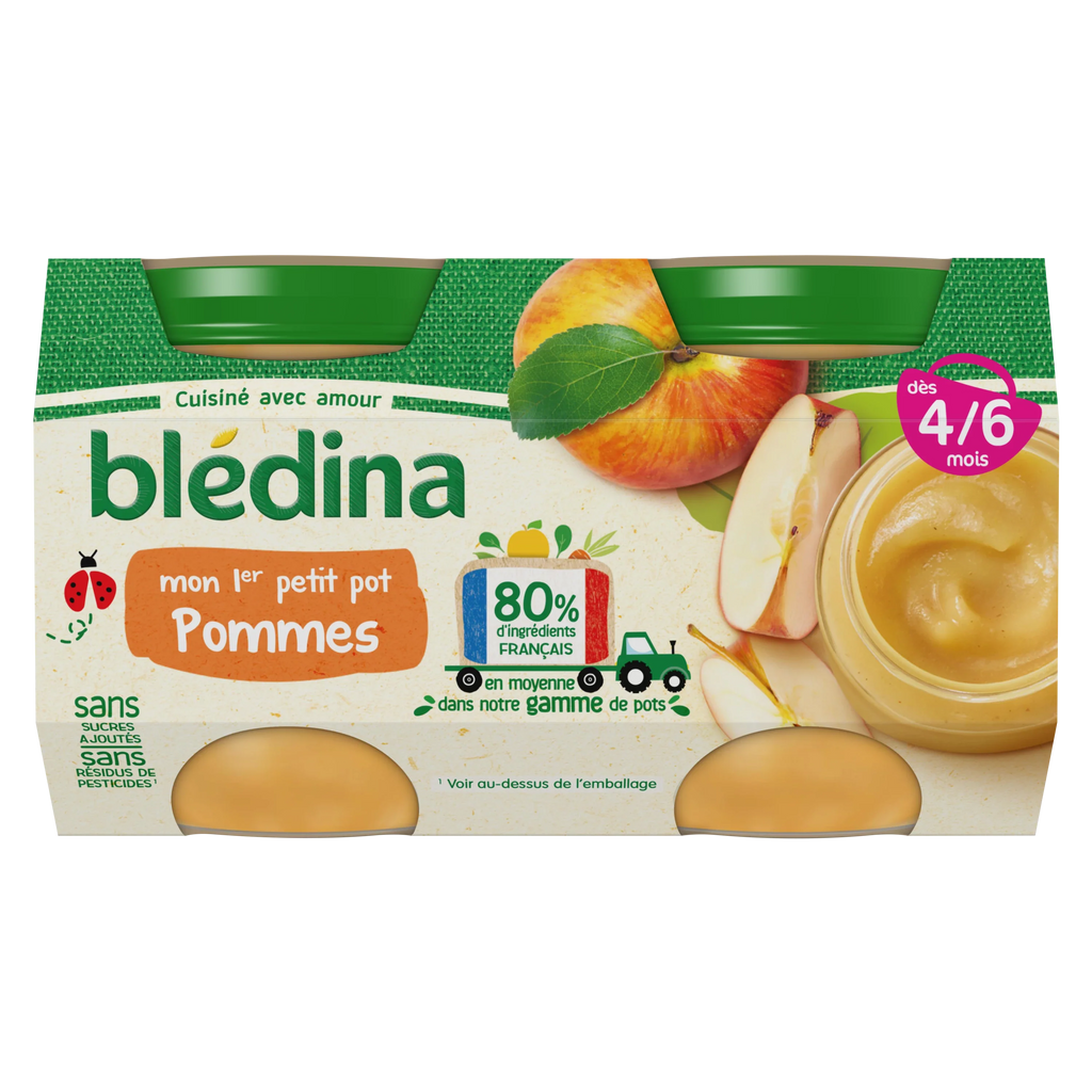 Pate Bledina Pommes 4-6 Mois 2*130Gm Age- Newborn & Above (Bf21)