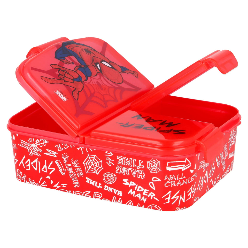 Stor Multi Compartement Sandwich Box Spiderman Urban Web(51320) Age- 5 Years & Above