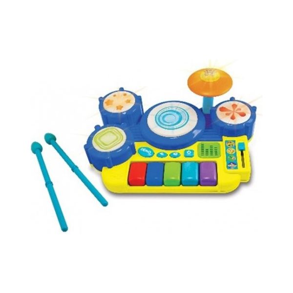 Clementoni Boppin Beats Drum Set Keyboard (002034) Age- 18 Months & Above